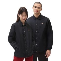 Kurtka Oakport Coach. Czarne kurtki sportowe damskie Dickies, s, bez wzorów, z tkaniny, bez ramiączek, bez kaptura. Za 313.40 zł.