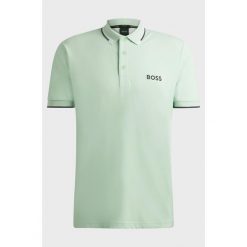 Koszulka Polo męska Boss Paddy Pro Open Green regular fit zielona (50469102-388). Zielone koszulki sportowe męskie Boss, m, bez wzorów, bez ramiączek. Za 279.00 zł.