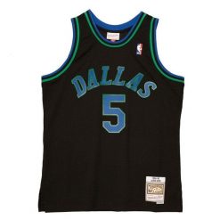 Koszulka NBA Dallas Mavericks Jason Kidd. Czarne bluzki damskie Mitchell & Ness, bez wzorów, sportowe, bez kołnierzyka, bez ramiączek. Za 564.50 zł.
