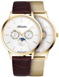 Zegarek męski Adriatica A1274.1B13QF-SET brązowy. Brązowe zegarki męskie Adriatica, bez wzorów. Za 1,058.00 zł.