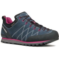 Buty podejściowe damskie Scarpa Crux GTX. Niebieskie obuwie trekkingowe damskie Scarpa, z gore-texu, bez zapięcia. Za 629.30 zł.