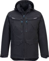 Kurtka męska Portwest T740 - Kurtka zimowa WX3 - czarny 2XL. Czarne kurtki męskie Portwest, na zimę, m, bez wzorów, bez kaptura. Za 392.16 zł.