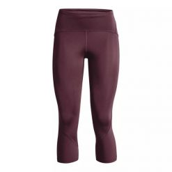 Legginsy damskie Under Armour Fly Fast 2.0 HG Crop. Brązowe legginsy damskie Under Armour, bez wzorów. Za 69.99 zł.