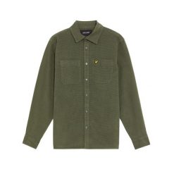 Sztruksowa koszula Lyle & Scott. Zielone koszule męskie LYLE AND SCOTT, m, bez wzorów, ze sztruksu, casualowe, bez kołnierzyka, bez ramiączek. Za 358.50 zł.