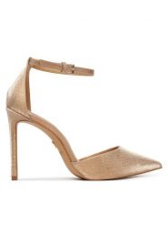 Aldo Szpilki Derperla 13773244 Złoty. Żółte szpilki damskie Aldo, bez wzorów, ze skóry, bez obcasa, na szpilce, bez zapięcia. Za 419.99 zł.