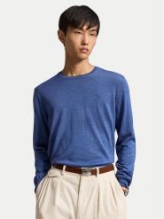 Polo Ralph Lauren Sweter 710954589001 Niebieski Regular Fit. Niebieskie swetry męskie Polo Ralph Lauren, m, bez wzorów, z wełny, bez kołnierzyka, bez ramiączek. Za 919.99 zł.