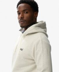 Superdry Bluza z kapturem Essential Logo Classic z bawełny i recyklingowanego. Szare bluzy damskie Superdry, m, bez wzorów, z bawełny, bez ramiączek, z kapturem. Za 336.85 zł.