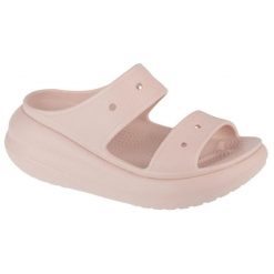 Klapki Crocs Crush Sandal W 207670-6UR różowe. Czerwone klapki damskie bez wzorów, sportowe, bez obcasa, bez zapięcia. Za 345.55 zł.