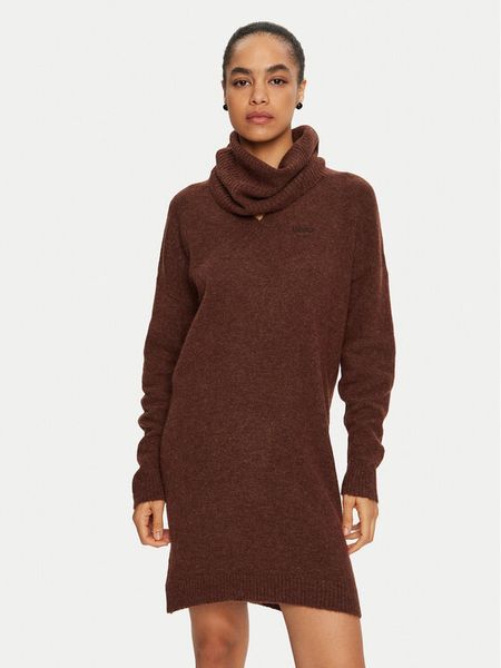 Liu Jo Sukienka dzianinowa WF4430 MA49P Brązowy Regular Fit. Brązowe sukienki damskie Liu Jo, l, bez wzorów, z dzianiny, bez kołnierzyka, bez ramiączek. Za 359.99 zł.