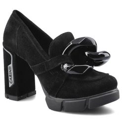 Czarne Półbuty Damskie Carinii Buty Na Obcasie. Czarne półbuty damskie Carinii, bez wzorów, ze skóry, biznesowe, bez obcasa, na obcasie, bez zapięcia. Za 329.00 zł.