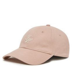 Czapka z daszkiem Tommy Hilfiger. Czerwone czapki damskie Tommy Hilfiger, bez wzorów. Za 179.99 zł.