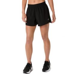 Sandały 4 cale dla kobiet Asics Core. Czarne sandały damskie Asics, bez wzorów, z materiału, bez obcasa, bez zapięcia. Za 177.50 zł.