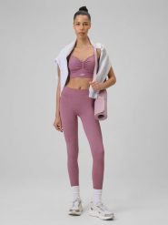 4F Legginsy do jogi bezszwowe szybkoschnące damskie - różowe M/L. Czerwone legginsy damskie 4F, l, bez wzorów, z podwyższonym stanem, długie, na jogę i pilates. Za 129.99 zł.