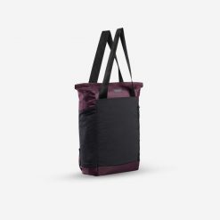 Torba podróżna 2 w 1 Travel Cabas 15 litrów. Czarne torby na ramię męskie FORCLAZ, na ramię, duże. Za 79.99 zł.