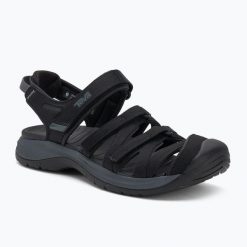 Sandały damskie Teva Tirra Sport. Czarne sandały damskie Teva, bez wzorów, bez obcasa, bez zapięcia. Za 349.99 zł.