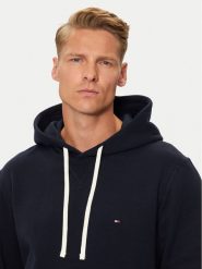 Tommy Hilfiger Bluza Essential MW0MW37230 Granatowy Regular Fit. Niebieskie bluzy męskie Tommy Hilfiger, m, bez wzorów, z syntetyku, bez ramiączek, bez kaptura. Za 279.99 zł.
