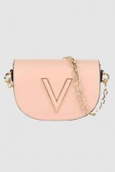 VALENTINO Różowa torebka Coney Flap Bag. Czerwone listonoszki damskie Valentino by Mario Valentino, bez wzorów, małe, bez dodatków. W wyprzedaży za 439.99 zł.