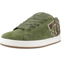 Buty DC COURT GRAFFIK M Zielony. Zielone buty zimowe męskie DC Shoes, bez wzorów, z tkaniny, bez obcasa, bez zapięcia. Za 405.39 zł.
