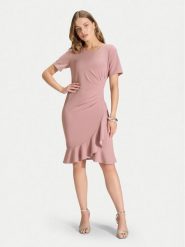 Swing Sukienka koktajlowa 5AH04800 Różowy Regular Fit. Czerwone sukienki damskie Swing, bez wzorów, z syntetyku, wizytowe, bez kołnierzyka, bez ramiączek. Za 919.99 zł.