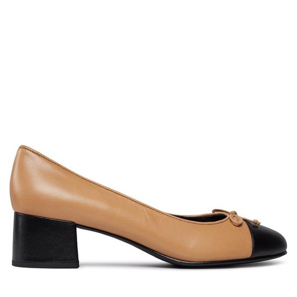 Czółenka Tory Burch. Brązowe czółenka damskie Tory Burch, bez wzorów, bez obcasa, bez zapięcia. Za 1,019.00 zł.