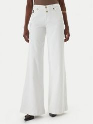 Versace Jeans Couture Jeansy 80HAB561 CEWCA Biały Wide Leg. Białe jeansy damskie Versace Jeans Couture, bez wzorów, z bawełny. Za 1,001.99 zł.