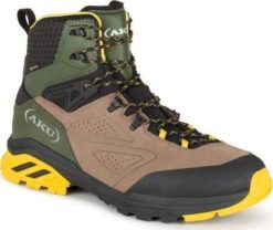 Buty trekkingowe męskie Aku M'S REACTIVE GTX, beige/ green, 42. Brązowe trekkingi męskie Aku, bez zapięcia. Za 619.50 zł.