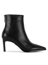 Gino Rossi Botki WGA3277-1Z Czarny. Czarne botki damskie Gino Rossi, bez wzorów, ze skóry, bez obcasa, na szpilce, bez zapięcia. Za 449.99 zł.