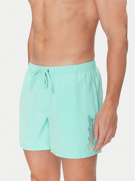 Quiksilver Szorty kąpielowe Spl Fineline Volley 15 EQYJV04141 Turkusowy Regular Fit. Niebieskie kąpielówki męskie Quiksilver, m, bez wzorów, z syntetyku. Za 89.99 zł.