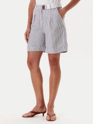 Tatuum Bermudy Kosoko 1 T2510.161 Granatowy Relaxed Fit. Niebieskie szorty damskie Tatuum, bez wzorów, z materiału. Za 239.99 zł.