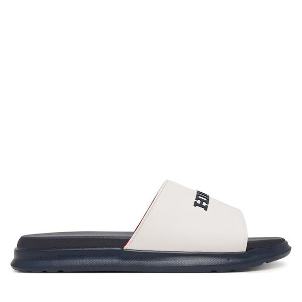 Klapki Tommy Hilfiger. Białe klapki męskie Tommy Hilfiger, bez wzorów, bez zapięcia. Za 201.99 zł.