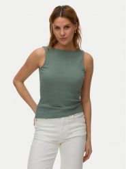 Vero Moda Top Ruby 10342997 Zielony Slim Fit. Zielone topy damskie Vero Moda, xl, bez wzorów, z bawełny, bez kołnierzyka, bez ramiączek. Za 79.99 zł.