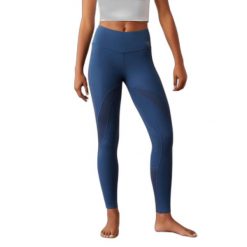 Damskie legginsy jeździeckie z pełną przyczepnością Ariat Ascent. Niebieskie legginsy damskie Ariat, bez wzorów, ze skóry. Za 547.00 zł.