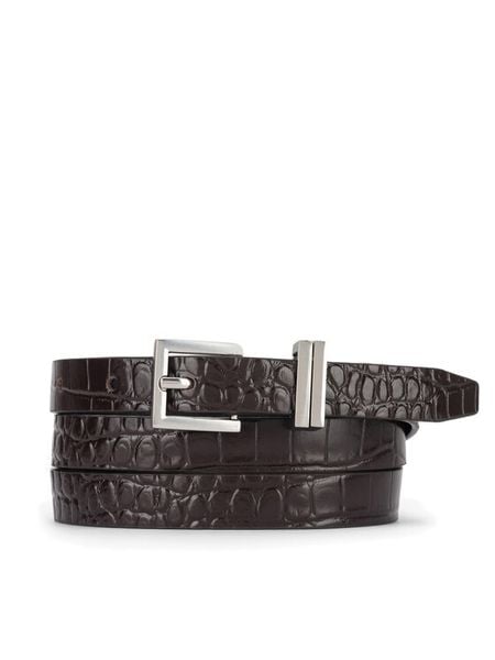 Gino Rossi Pasek BLYL23004 Brązowy. Brązowe paski damskie Gino Rossi, bez wzorów, ze skóry. Za 79.99 zł.