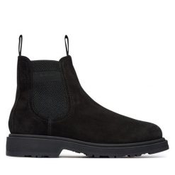 Sztyblety Gant. Czarne botki męskie GANT, bez wzorów, bez obcasa, bez zapięcia. Za 799.99 zł.