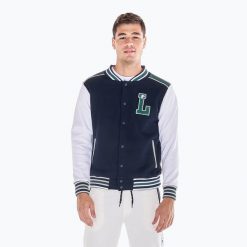 Kurtka męska LEONE 1947 College. Niebieskie kurtki sportowe męskie LEONE 1947, m, bez wzorów, z materiału, bez kaptura. Za 169.99 zł.