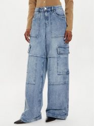 MICHAEL Michael Kors Jeansy MT4905HEB1 Niebieski Wide Leg. Niebieskie jeansy damskie MICHAEL Michael Kors, bez wzorów, z bawełny. Za 929.99 zł.