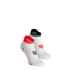 Skarpety biegowe Compressport Pro Racing Socks v4.0 UL Run Low. Białe skarpetki damskie Compressport, bez wzorów. Za 70.99 zł.