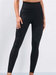 Legginsy sportowe z ozdobnymi przeszyciami - czarny. Czarne legginsy damskie Sinsay, l, bez wzorów. W wyprzedaży za 29.99 zł.