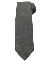 Szary Elegancki Męski Krawat -Angelo di Monti- 7 cm, Melanż, w Czerwone Kropki. Czerwone krawaty i muchy Angelo di Monti, bez wzorów, eleganckie. Za 45.00 zł.