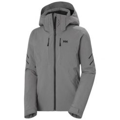 Damska kurtka narciarska Helly Hansen Alphelia Infinity. Niebieskie kurtki sportowe damskie Helly Hansen, na zimę, bez wzorów, bez ramiączek, bez kaptura, narciarskie. W wyprzedaży za 2,381.00 zł.