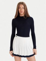 Lacoste Sweter AF4189 Granatowy Slim Fit. Niebieskie swetry nierozpinane damskie Lacoste, bez wzorów, z wełny, bez kołnierzyka, bez ramiączek. Za 729.99 zł.