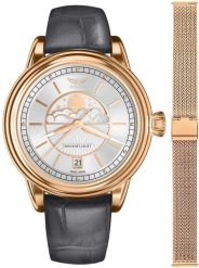 Zegarek damski Aviator V.1.33.2.251.4GM-SET różowe złoto. Czerwone zegarki damskie AVIATOR, złote. Za 3,388.90 zł.