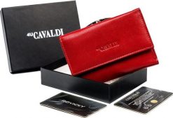 4U Cavaldi Portfel damski ze skóry naturalnej z portmonetką na bigiel, RFID Cavaldi Nie dotyczy. Portfele damskie 4U Cavaldi, ze skóry. Za 114.59 zł.