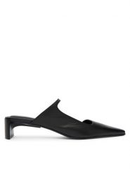 Calvin Klein Klapki Set Back Heel Pump Lth HW0HW02801 Czarny. Czarne klapki damskie Calvin Klein, bez wzorów, ze skóry, bez obcasa, bez zapięcia. Za 649.99 zł.