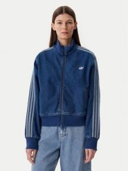 Adidas Bluza adicolor Denim JD2570 Niebieski Regular Fit. Niebieskie bluzy damskie Adidas, l, bez wzorów, z bawełny, bez ramiączek, bez kaptura. Za 349.99 zł.