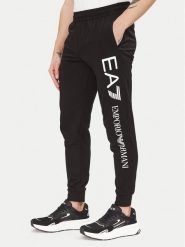 EA7 Emporio Armani Spodnie dresowe 7M000571 AF13512 MC001 Czarny Regular Fit. Czarne spodnie sportowe męskie EA7 Emporio Armani, m, bez wzorów, z bawełny. Za 309.99 zł.