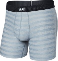 SAXX Bokserki męskie chłodzące / sportowe z rozporkiem SAXX DROPTEMP COOL Boxer Brief Fly błękitne S. Niebieskie bokserki męskie Saxx, bez wzorów. Za 116.99 zł.