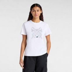 Koszulka damska New Balance WT61M6WOWT – biała. Białe bluzki damskie New Balance, m, bez wzorów, z materiału, sportowe, bez kołnierzyka, bez ramiączek. Za 109.99 zł.