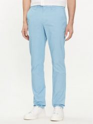Tommy Hilfiger Chinosy Bleecker MW0MW26619 Błękitny Slim Fit. Niebieskie eleganckie spodnie męskie Tommy Hilfiger, bez wzorów, z bawełny. Za 459.99 zł.