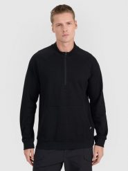 4F Bluza dresowa nierozpinana bez kaptura męska - czarna L. Czarne bluzy sportowe męskie 4F, l, bez wzorów, z bawełny, bez kaptura, do koszykówki. W wyprzedaży za 69.99 zł.